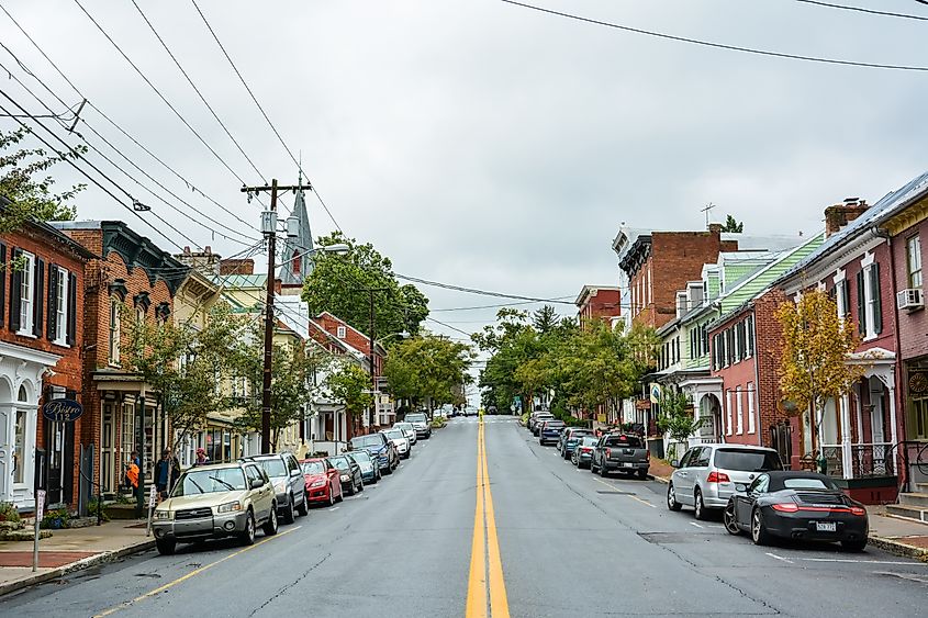 View of German Street in Shepherdstown, West Virginia.