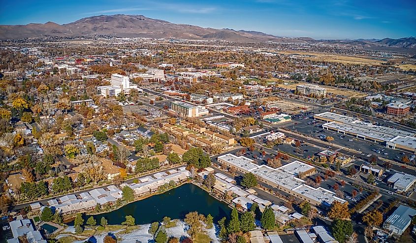 Aerial View of the Nevada Capitol of Carson City