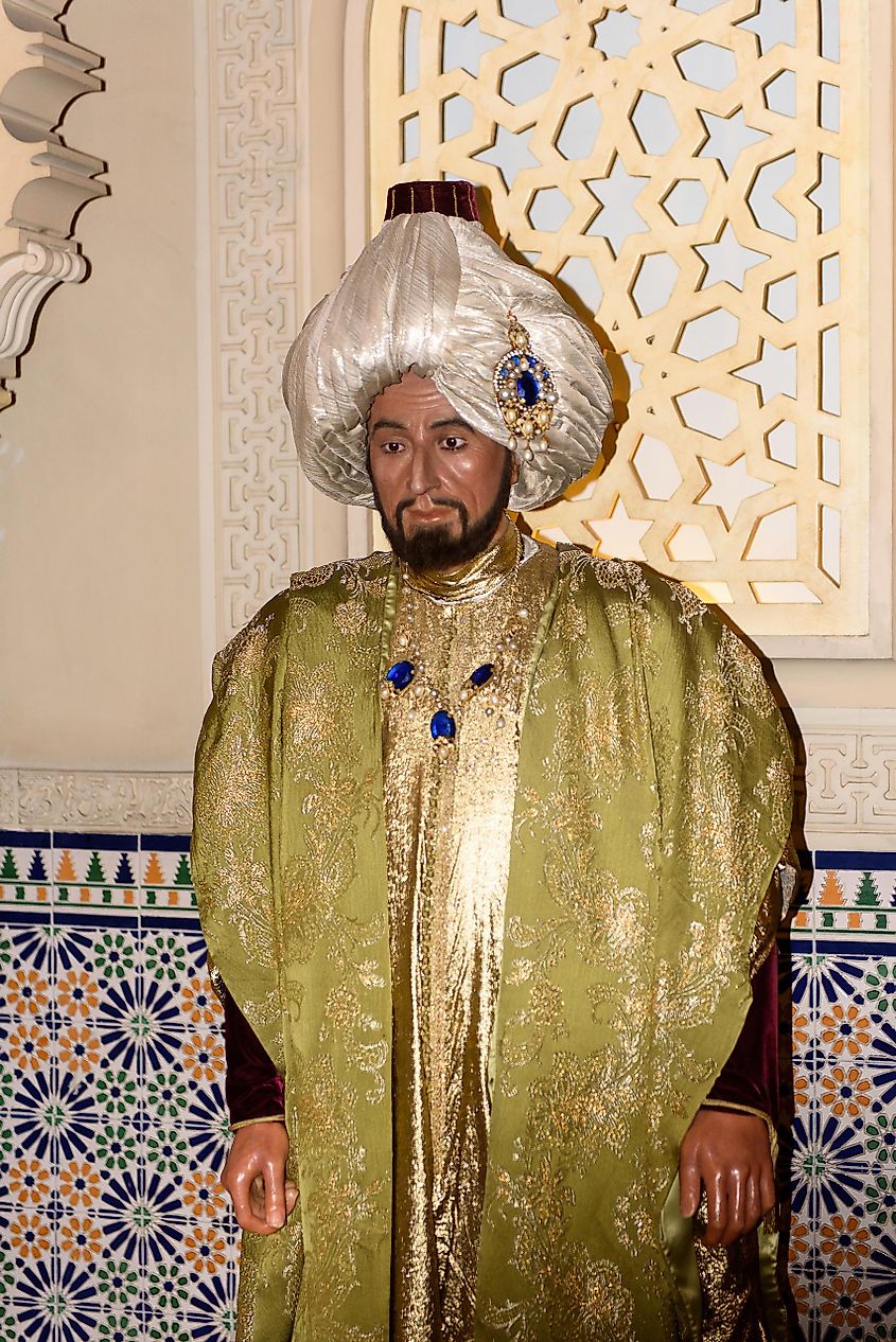 Harum Al Raschid, the fifth Abbasid Caliph, Wax Museum in Madrid