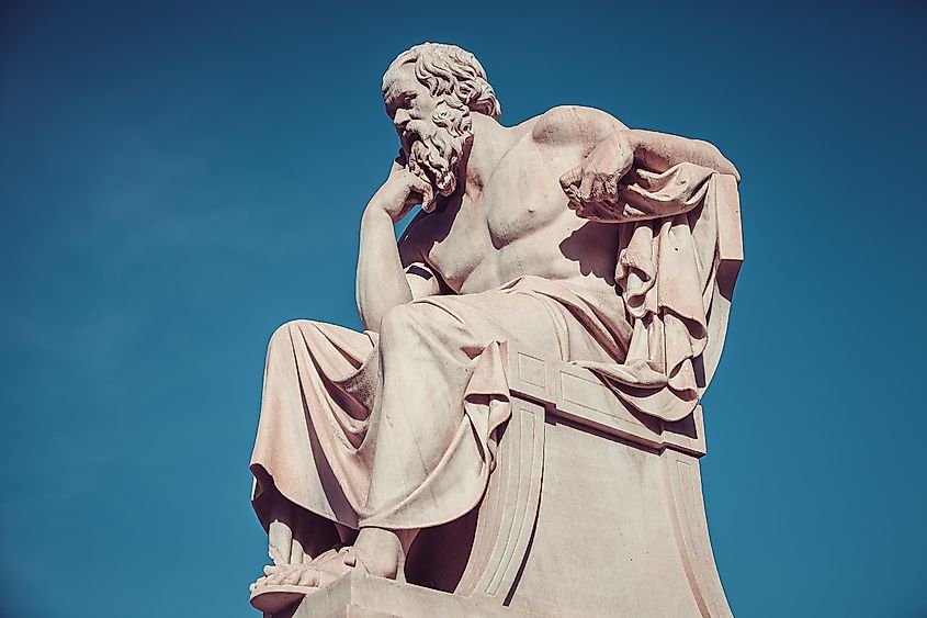 The famous statue of Greek philosopher Socrates. 