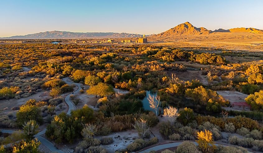 Aerial view of the Wetlands Park at Nevada