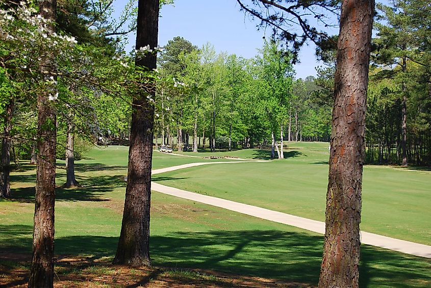 The Oaks golf course at Oak Mountain State Park in Pelham, Alabama.