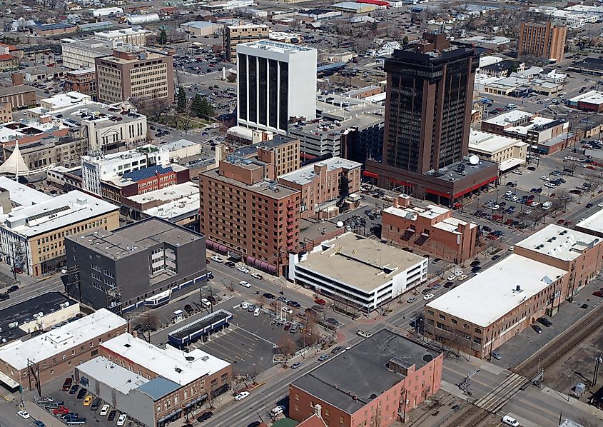 Aerial of Downtown Billing
