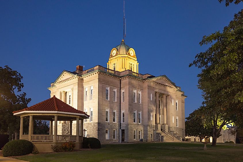 The historic Cape Girardeau County Courthouse in Jackson, Missouri
