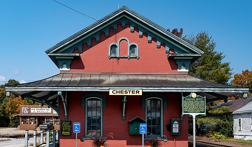  The train station depot in Chester Depot, VT.