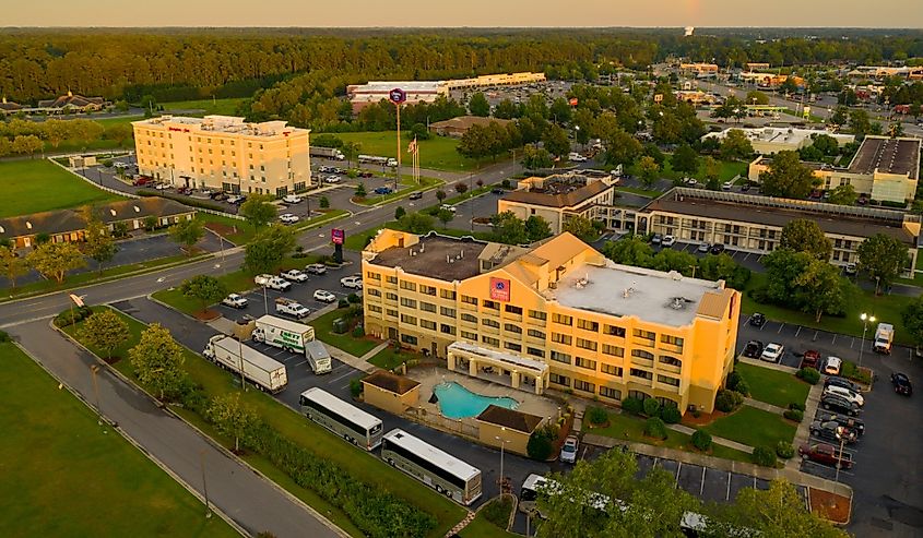 Aerial photo Hotels Lumberton North Carolina