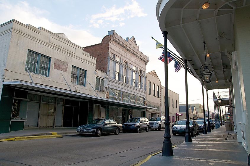 The main street in downtown Thibodaux.