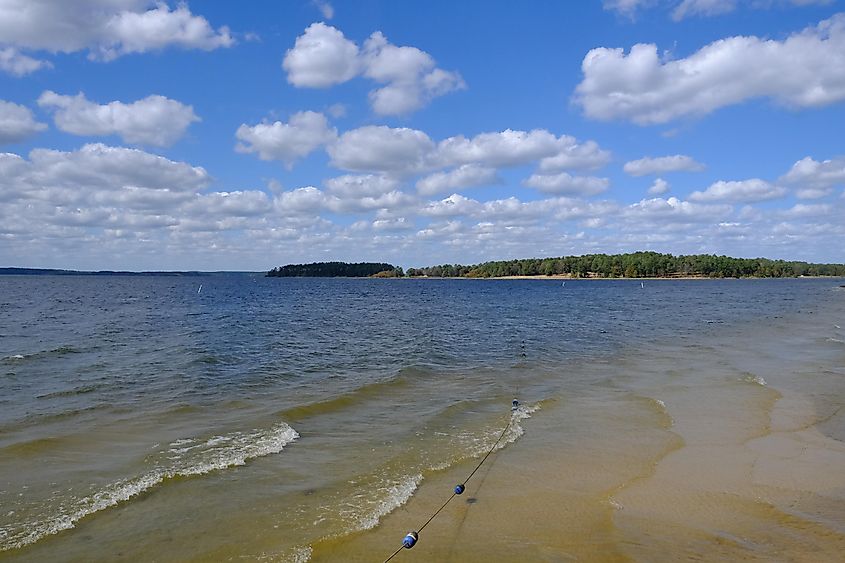 This is the beach at Cypress Bend Park in Many, Louisiana. It is part of Toledo Bend.