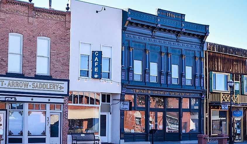 Shops in downtown historic Panguitch, Utah.