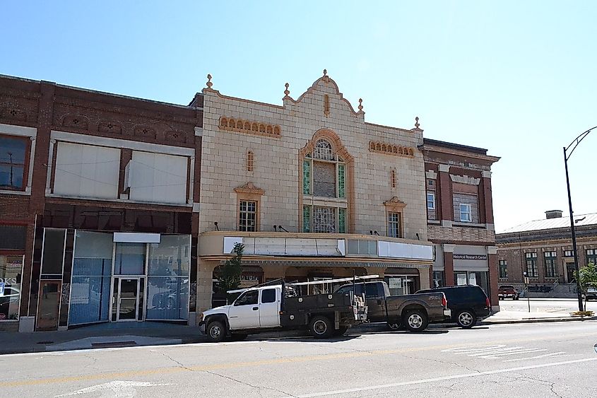 Booth Theater in Independence, KS. Listed on the National Register of Historic Places.