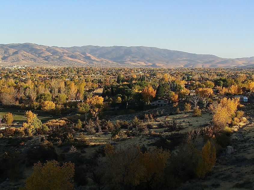 Reno, Nevada from Windy Hill in Autumn