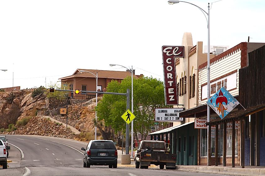 Street scenery in Truth or Consequences, New Mexico.