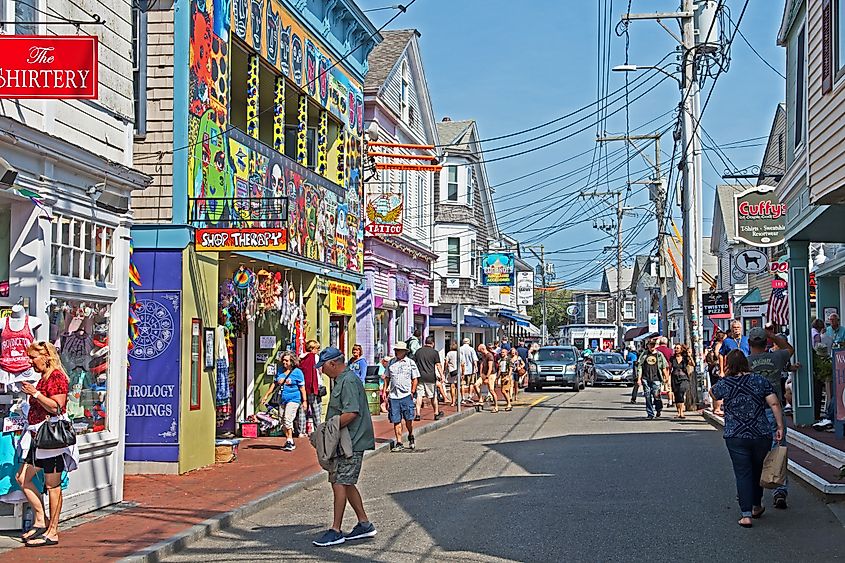 Commercial Street in Provincetown is home to a very eclectic range of stores, cafes and restaurants, via Mystic Stock Photography / Shutterstock.com