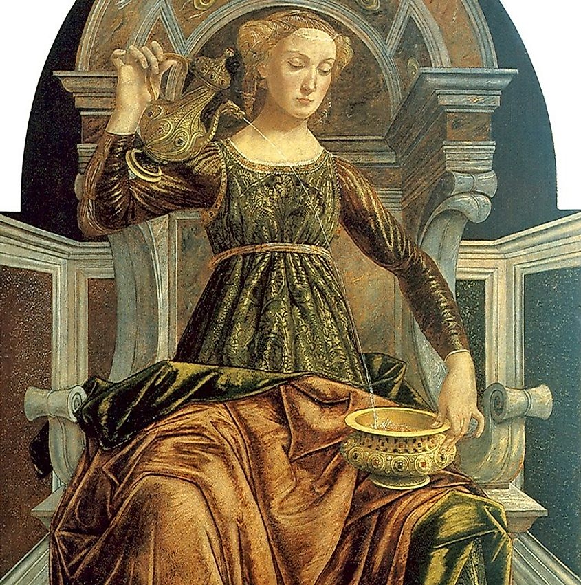 Temperance is a 1470 oil on panel painting by Piero del Pollaiuolo, now in the Uffizi in Florence.[1] It represents Temperance, one of the seven virtues of the Catholic Church.