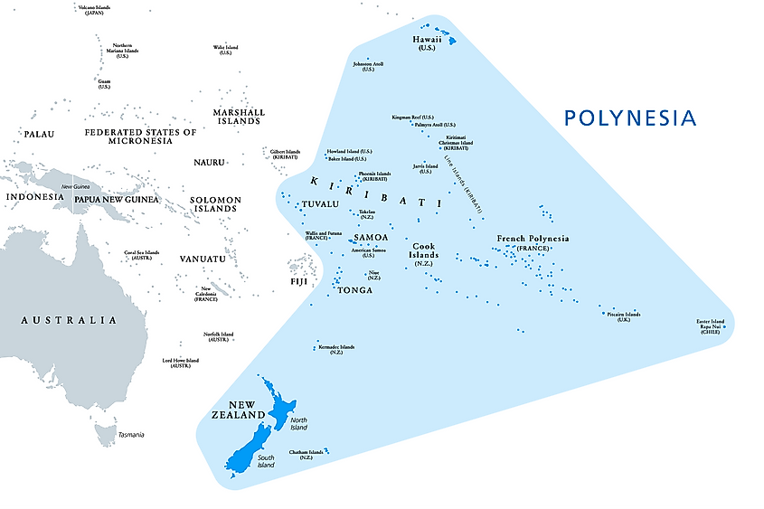 Map of Polynesia