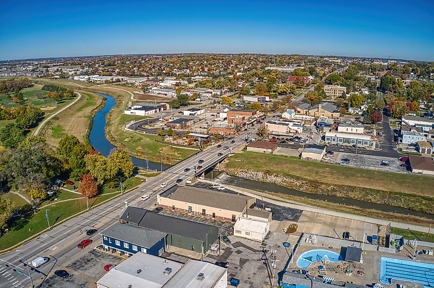 Aerial View of Papillion, Nebraska
