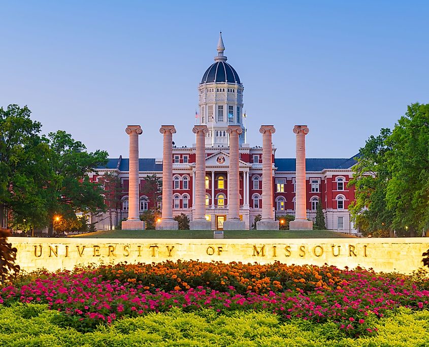 The University of Missouri campus in Columbia, Missouri