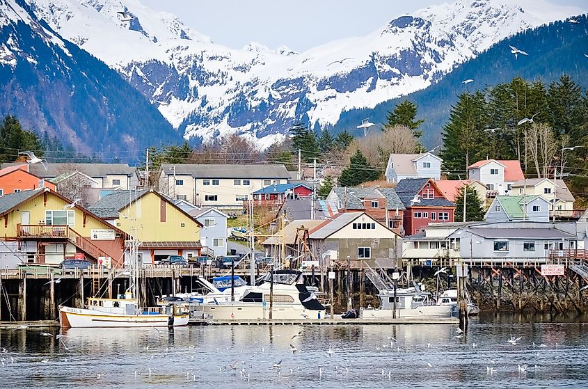 View of houses and boats in Sitka, Alaska, via Marc Cappelletti / Shutterstock.com