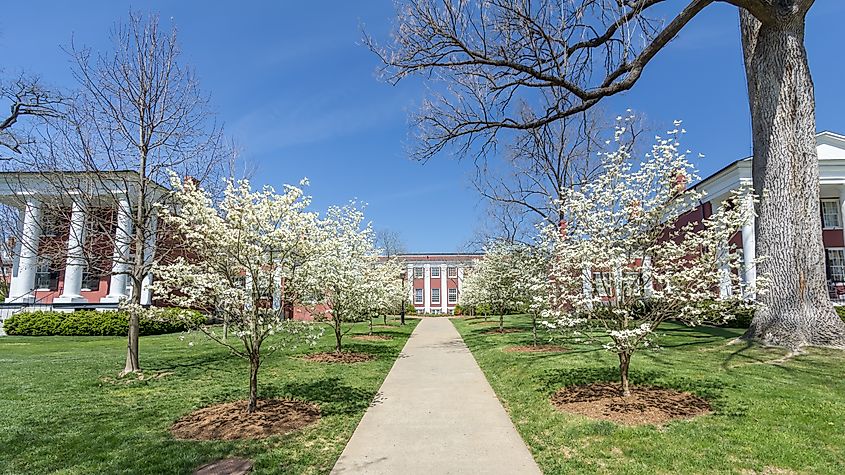Washington and Lee University campus in Lexington, Virginia