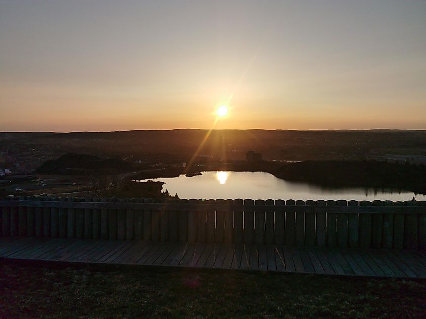 A sunset over St. John's, Newfoundland
