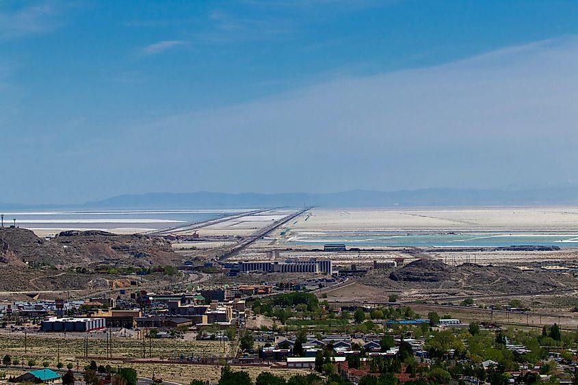 West Wendover, Nevada: Overlooking the Bonneville Salt Flats.