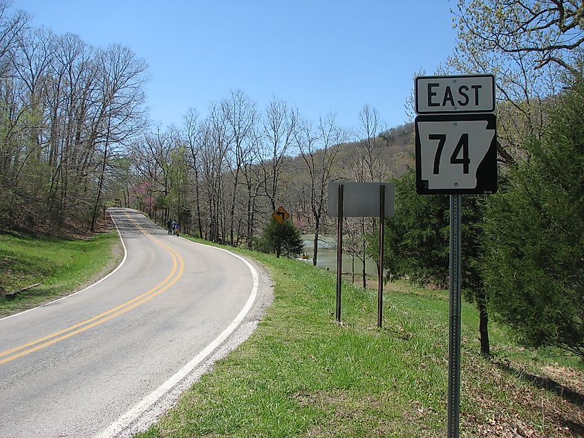 Arkansas Highway 74 in Winslow, Arkansas.