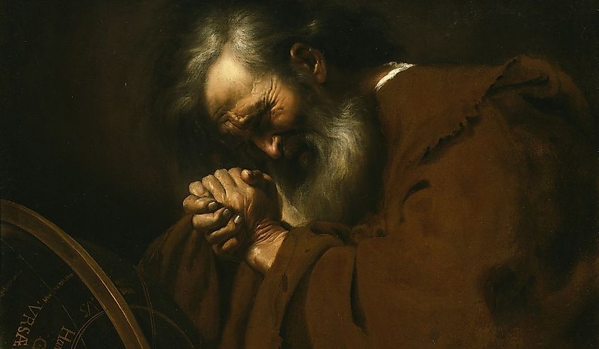 Painting of Heraclitus, the Weeping Philosopher by the Art Institute of Chicago