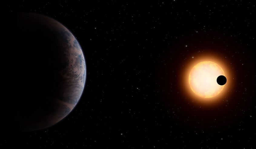 Gliese581-c is a planet similar to earth that orbits around the Gliese581 red dwarf star.