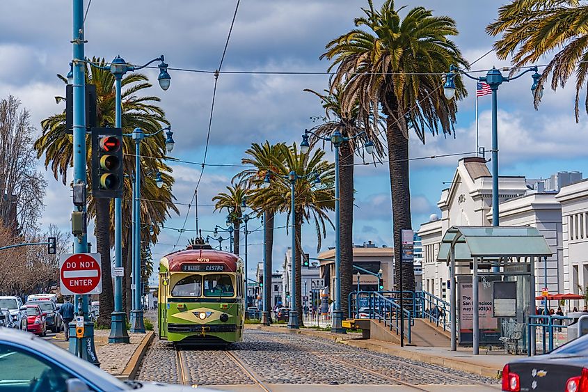 Tram on the Streets of San Francisco, via Hlib Shabashnyi / Shutterstock.com