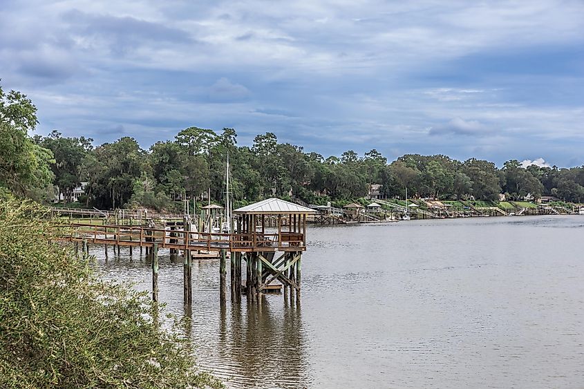 View of the coast in Bluffton, South Carolina.