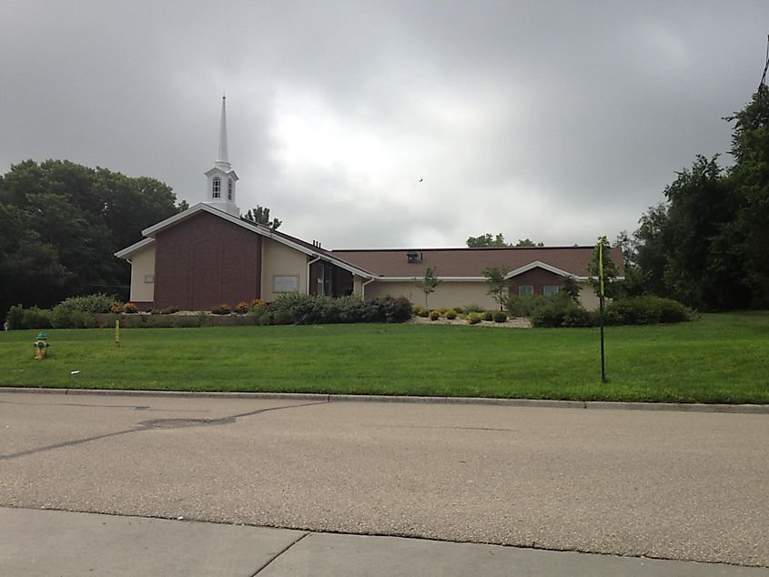 A meetinghouse of The Church of Jesus Christ of Latter-day Saints in Concordia, Kansas.