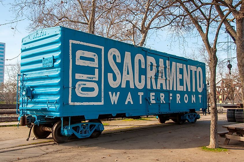 Train Rail Car at the Old Sacramento Waterfront