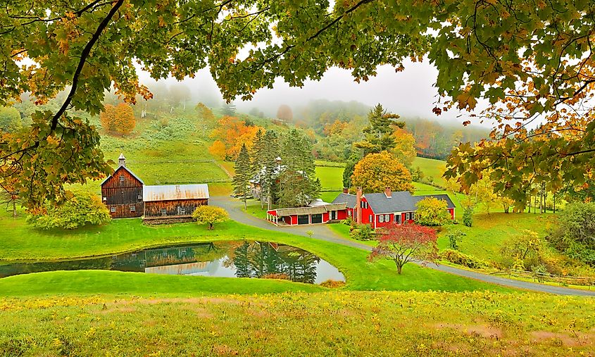 The charming town of Woodstock, Vermont.