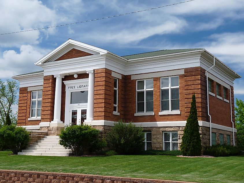Public library in Ladysmith, Wisconsin, designed by Claude and Starck and built in 1907