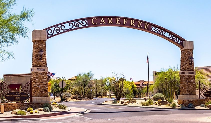 Welcome to Carefree, Arizona Desert Gardens and Sundial
