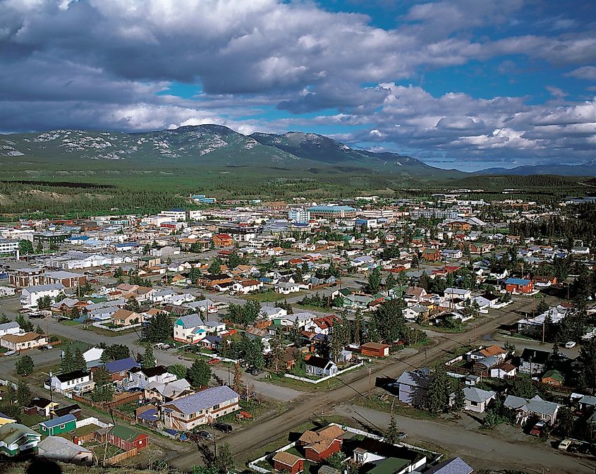 Whitehorse city in Yukon, Canada.