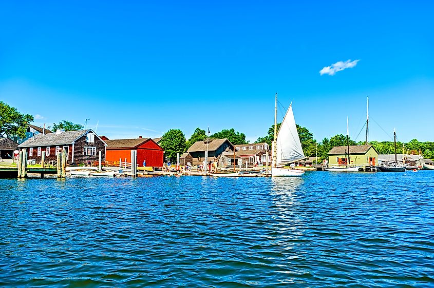 Mystic, Connecticut, on the banks of the Mystic River