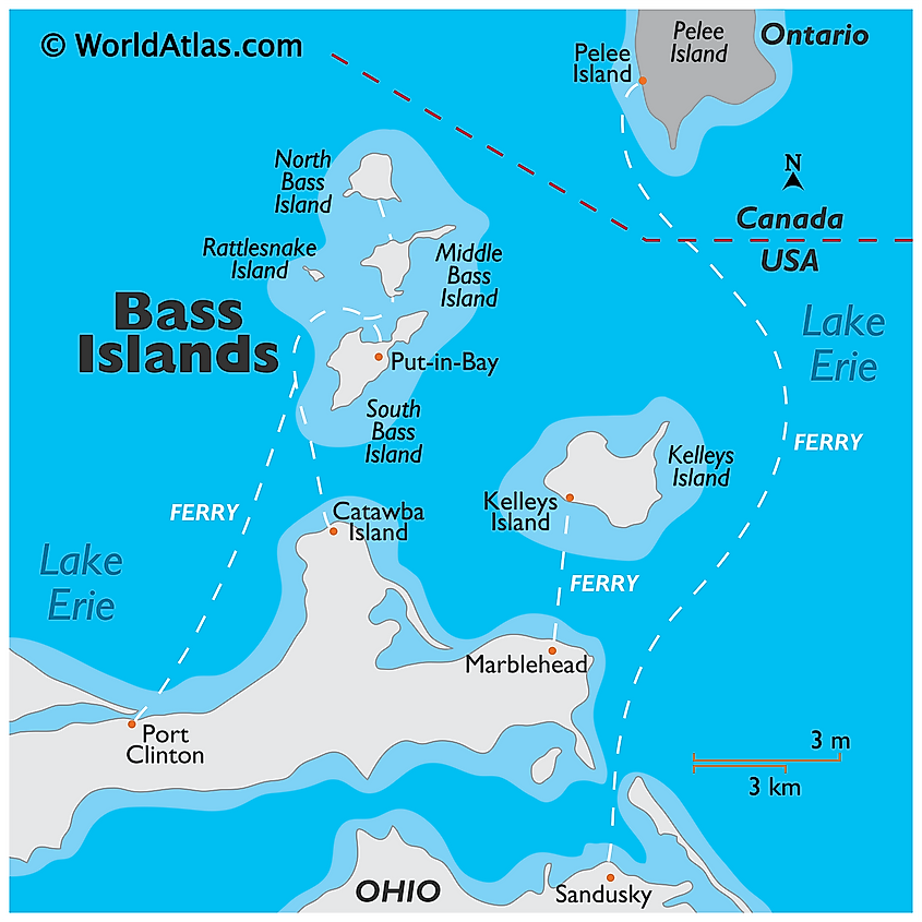 Bass Islands map