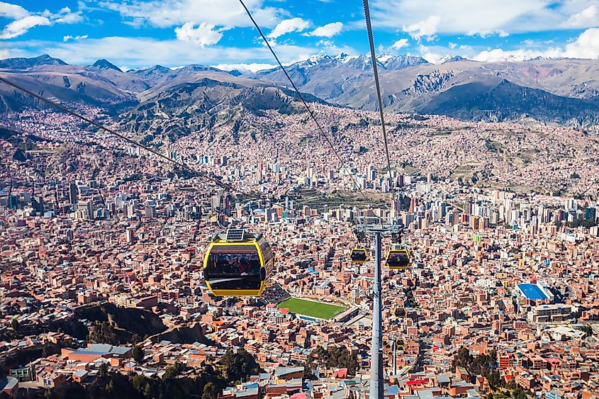 Cable car in La Paz city, Bolivia. Image used under license from Shutterstock.com.