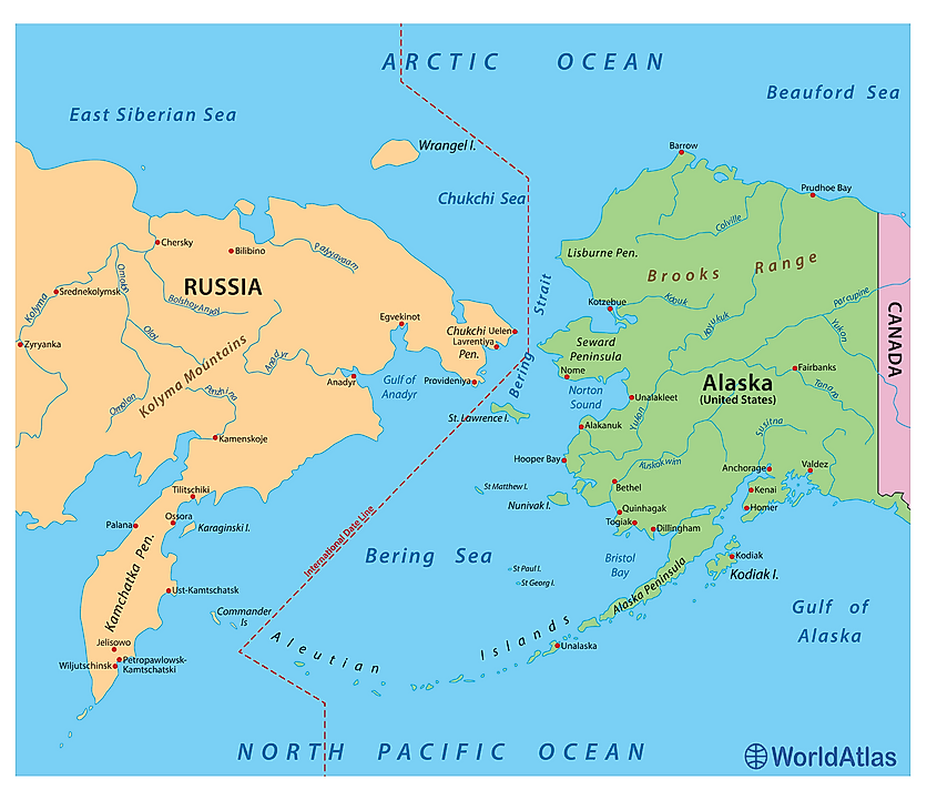 Bering Strait Map