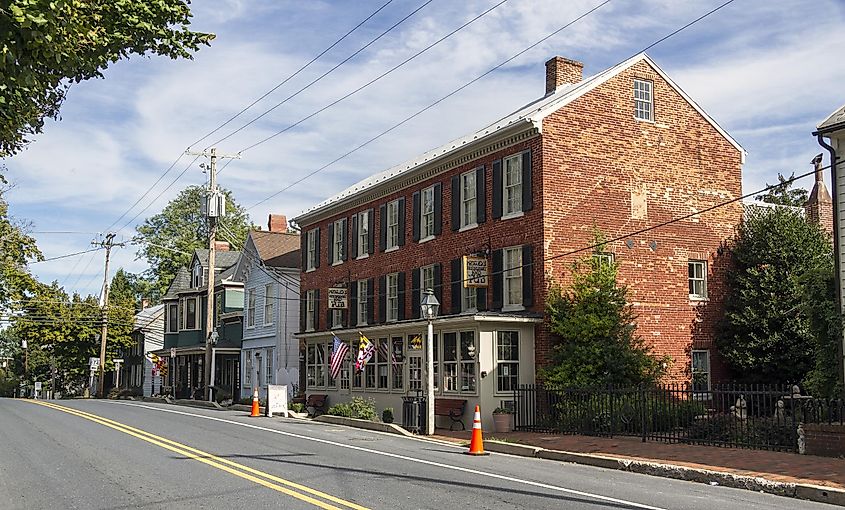 The New Market Historic District, New Market, Maryland, USA.