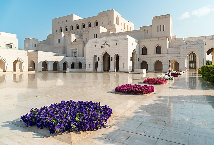 View of Royal Opera House in Muscat, Sultanate of Oman. 