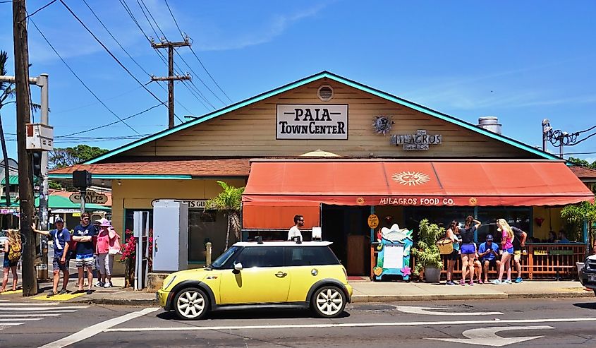 Paia, a cute town with restaurants and art galleries and the last stop on the Road to Hana on the North Shore of Maui, is often called the World Capital of Windsurfing.