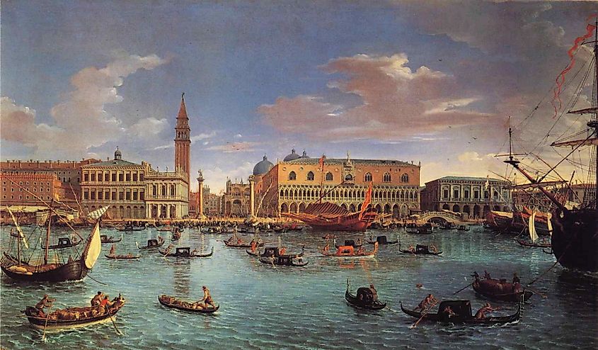  San Marco basin of Venice in 1697.