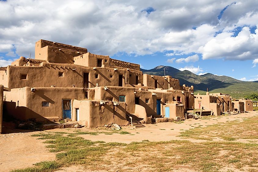Thousand-year-old pueblo in Taos, New Mexico, the oldest continuously occupied adobe building in the United States.