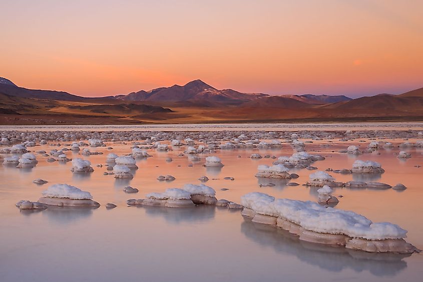 Salt formations at Atacama Desert