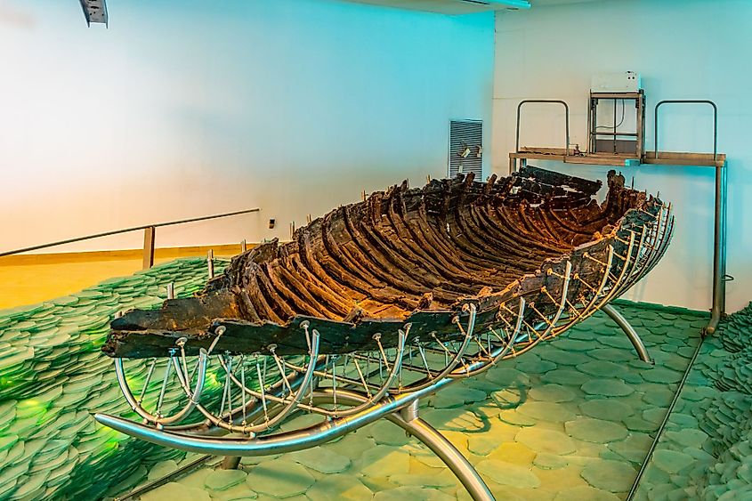 The Ancient Galilee Boat in Ginosar, Israel
