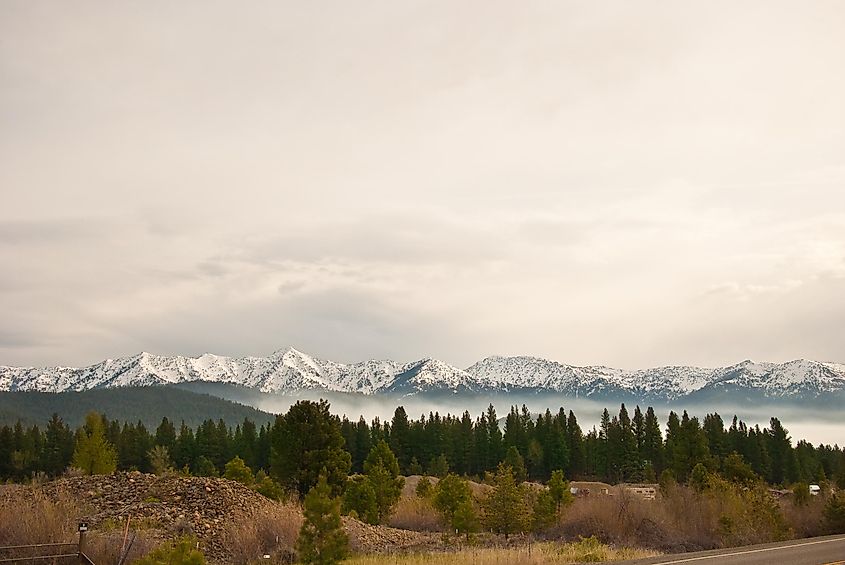 Mountain range near Baker City, Oregon.