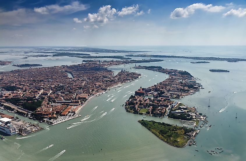 Venetian Lagoon aerial view