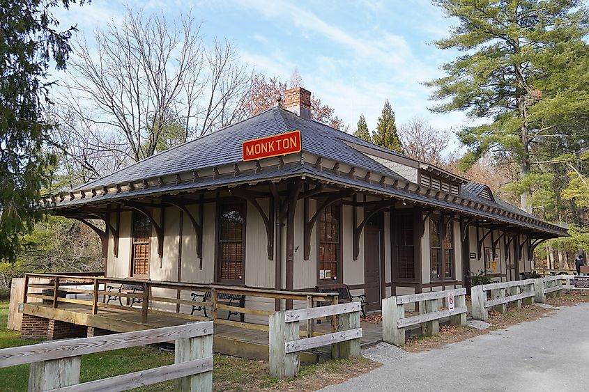 Monkton Railroad Station in Monkton, Maryland.